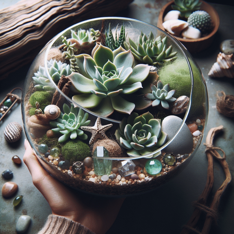 how to create a boho-chic succulent terrarium