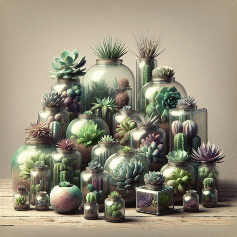 upcycling glass jars into stylish succulent displays