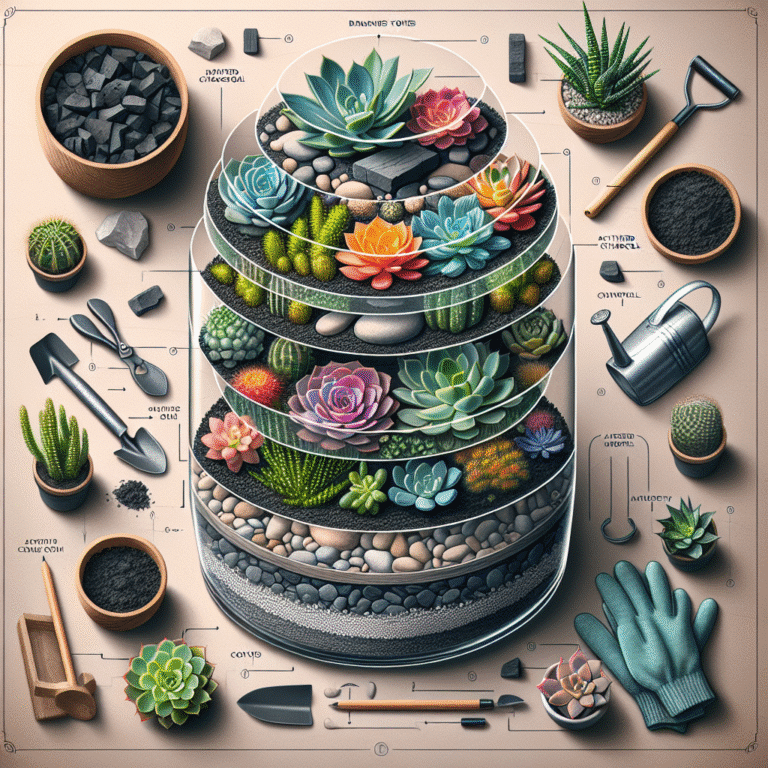 how to create a stunning layered succulent terrarium