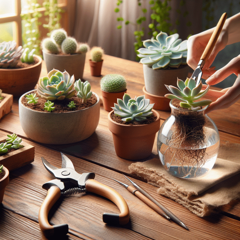 how to propagate succulents indoors using water