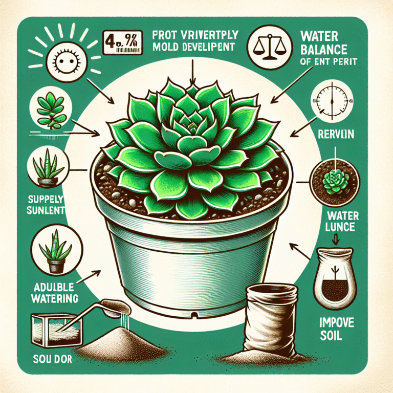 strategies for preventing mold development in succulent potting soil