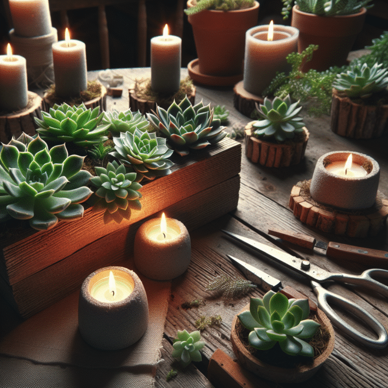 diy candle holder succulent planters for a cozy touch