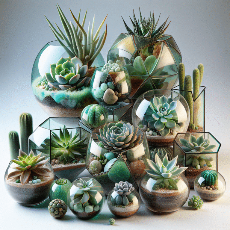 creative glass containers for succulent displays