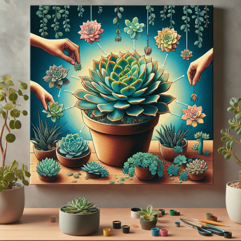 indoor succulent propagation using offsets