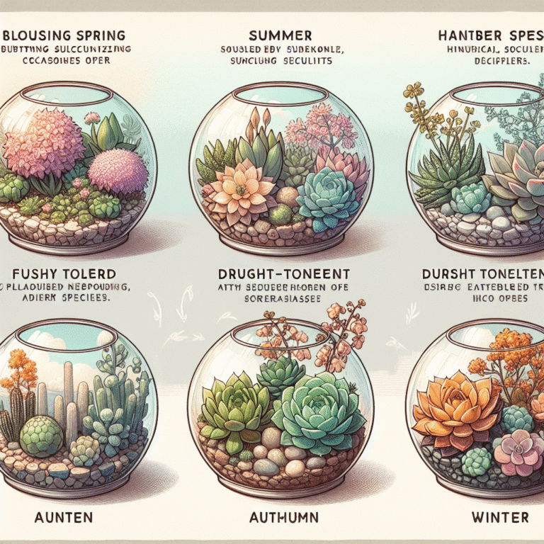 seasonal succulent terrarium themes for year-round decor