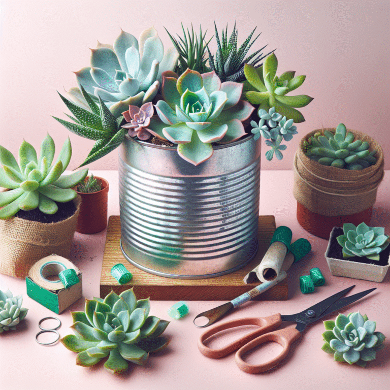 diy succulent planters from recycled materials