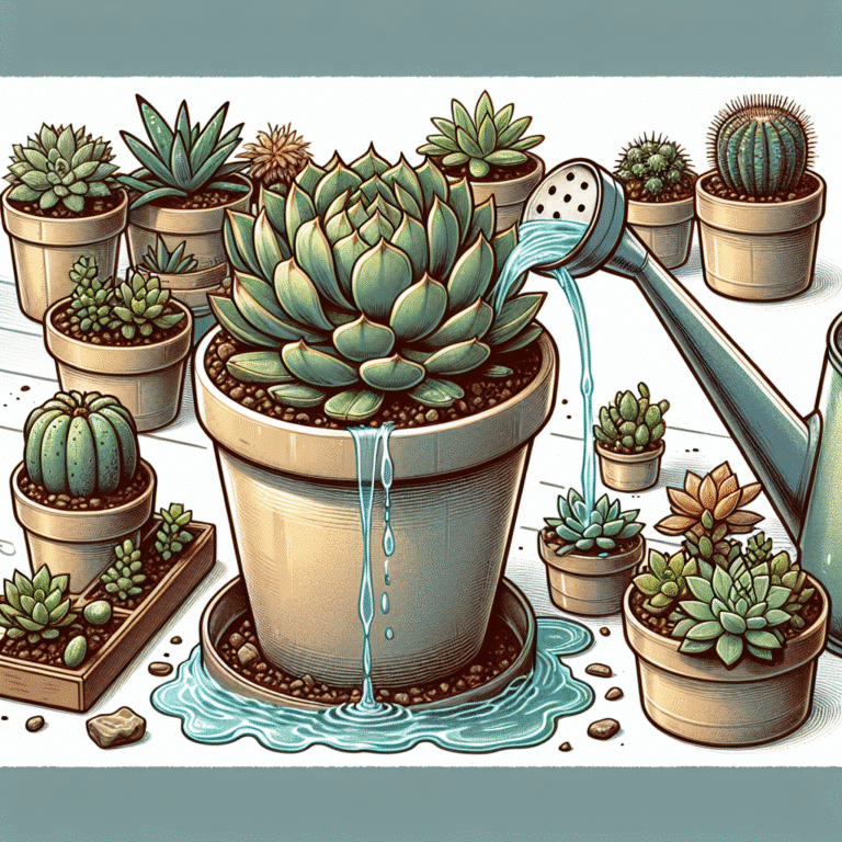 using the soak and dry method for indoor succulents
