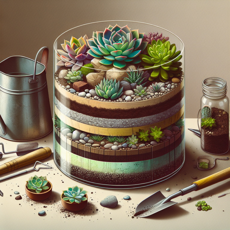 diy layered succulent terrariums for eye-catching displays