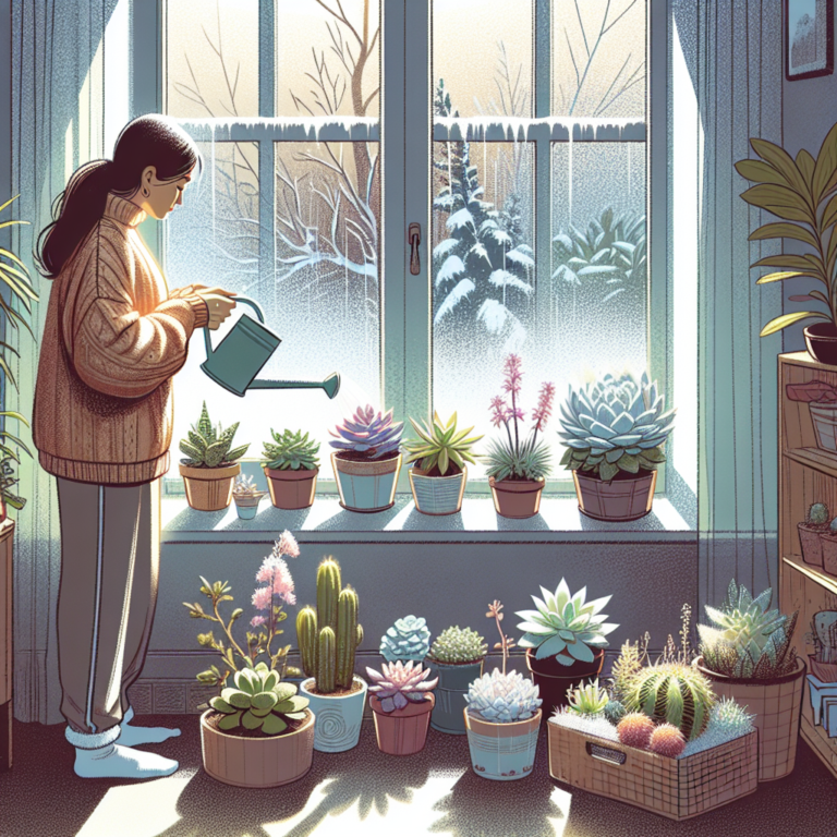 how to water indoor succulents during winter