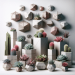 DIY geometric planters for succulents