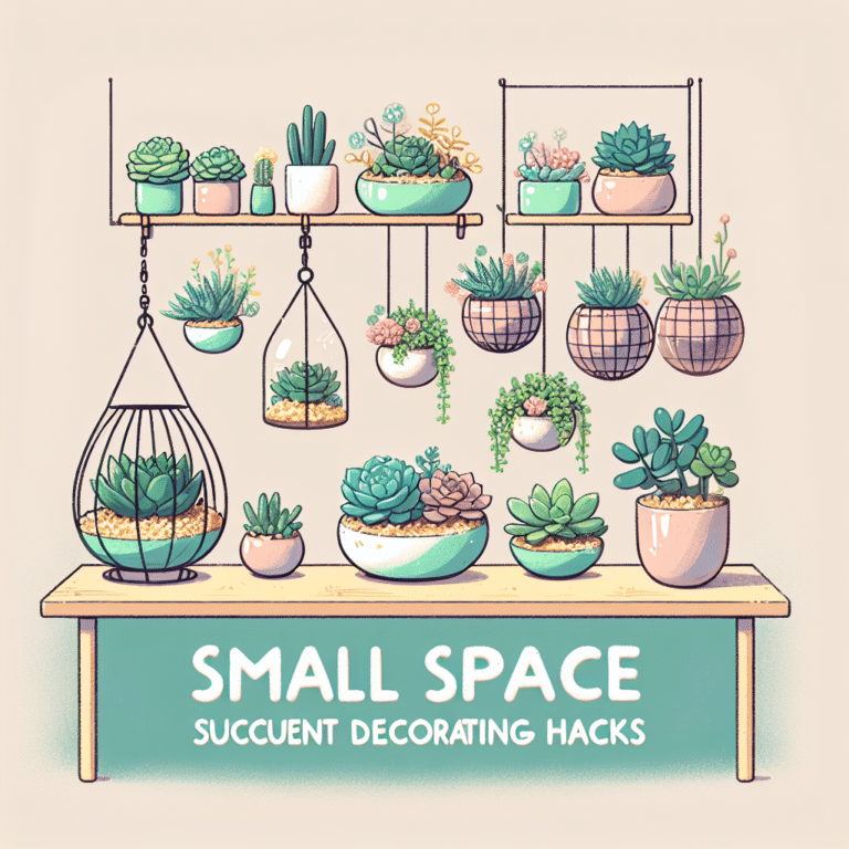 Small space succulent decorating hacks